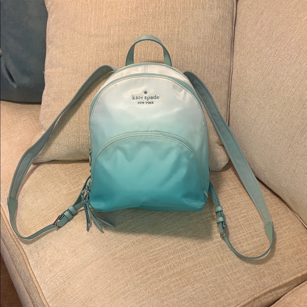 Kate Spade Aqua and Teal Backpack.